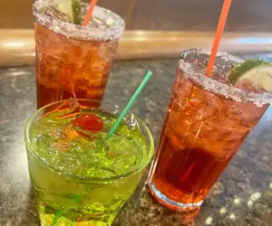 A trio of cocktails